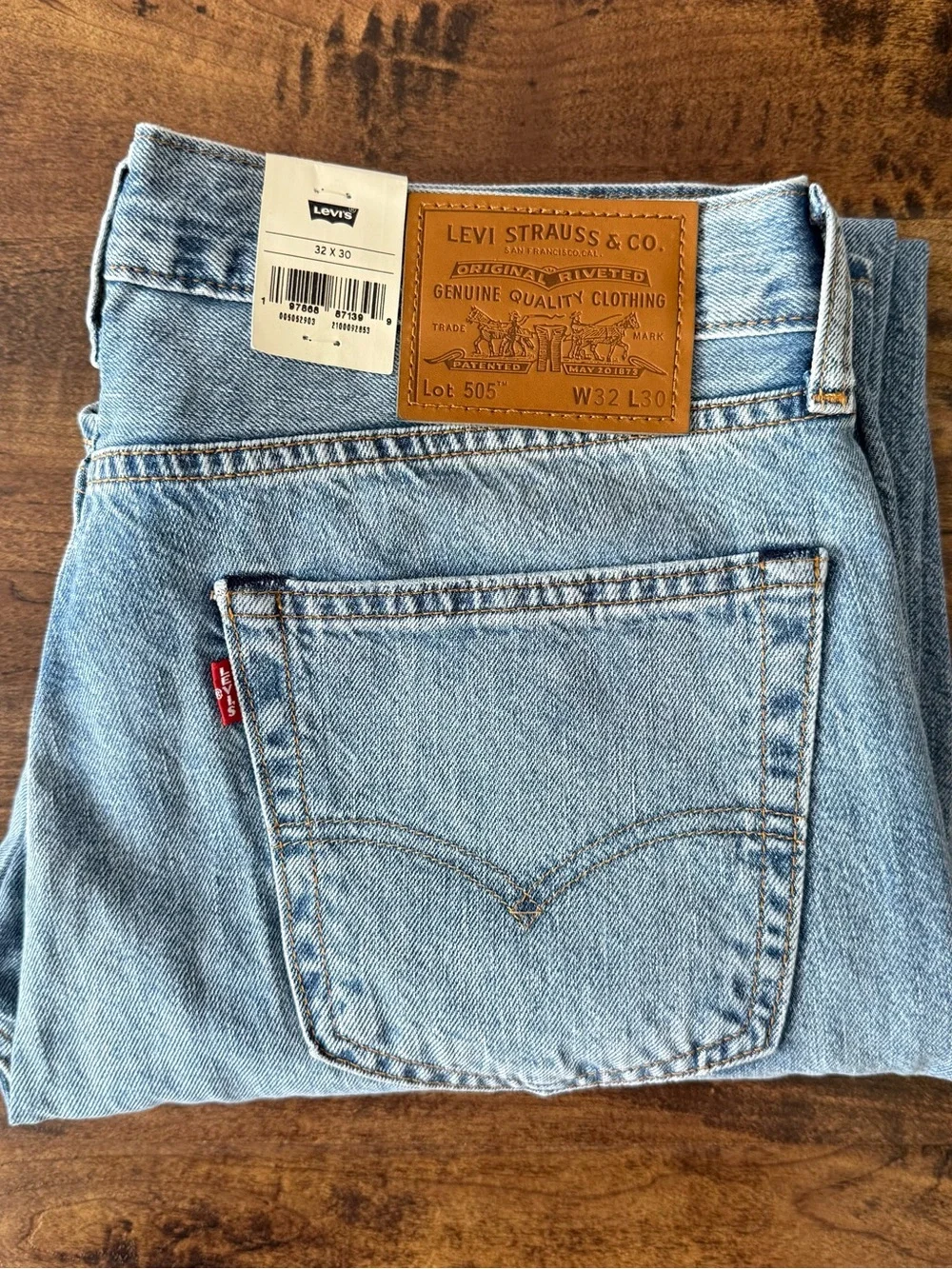 NWT Levi's Premium 505 Regular Fit Selvedge Denim Jeans 32x30